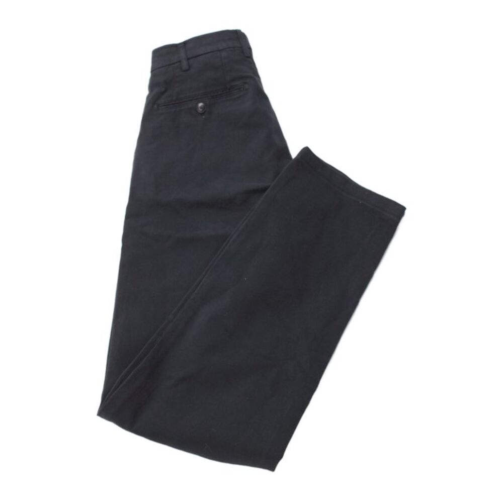 Canali Mens Chino Pants Black Button Cotton Size 44
